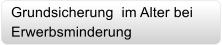 Grundsicherung  im Alter bei  Erwerbsminderung